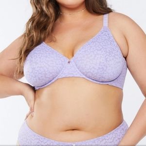 Savage X Fenty Leopard print Lace unlined Bra 40G